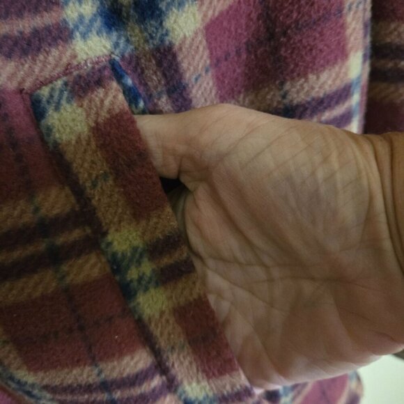 Weatherproof Vintage Sherpa Lined Button Down Shacket Pockets Size M - Picture 5 of 6